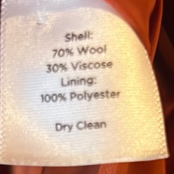 Talbots Single Button Wool Blend Blazer red orange  size 10 - Picture 6 of 12